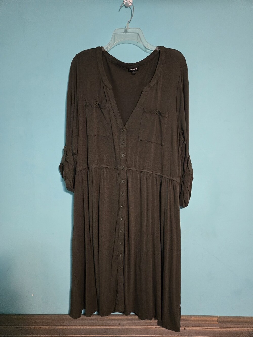 Torrid Army Green Dress 2